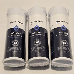 3 GLACIER FRESH GF-XWF Refrigerator Water Filter Replacement for GE-XWF